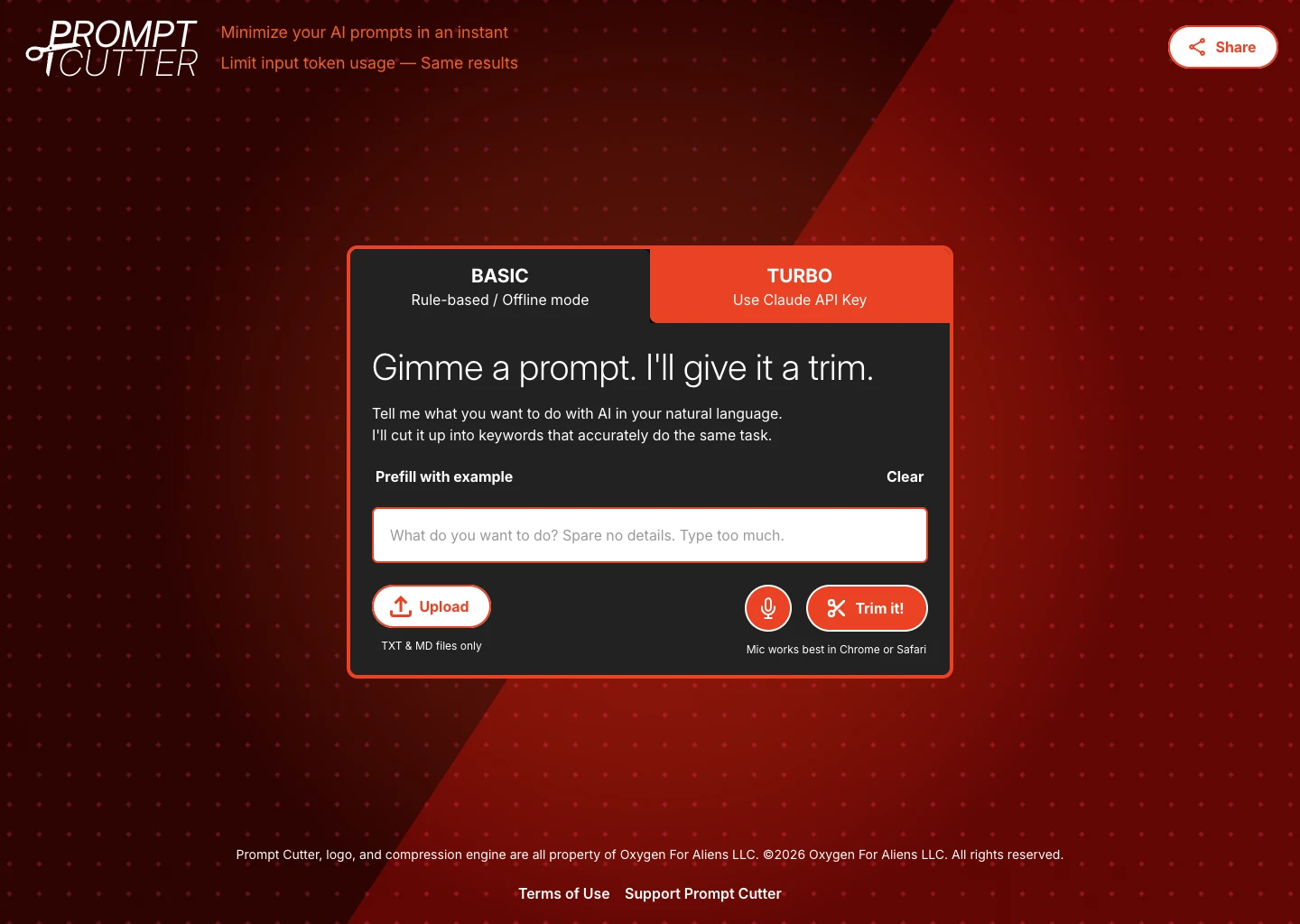 Prompt Cutter screenshot